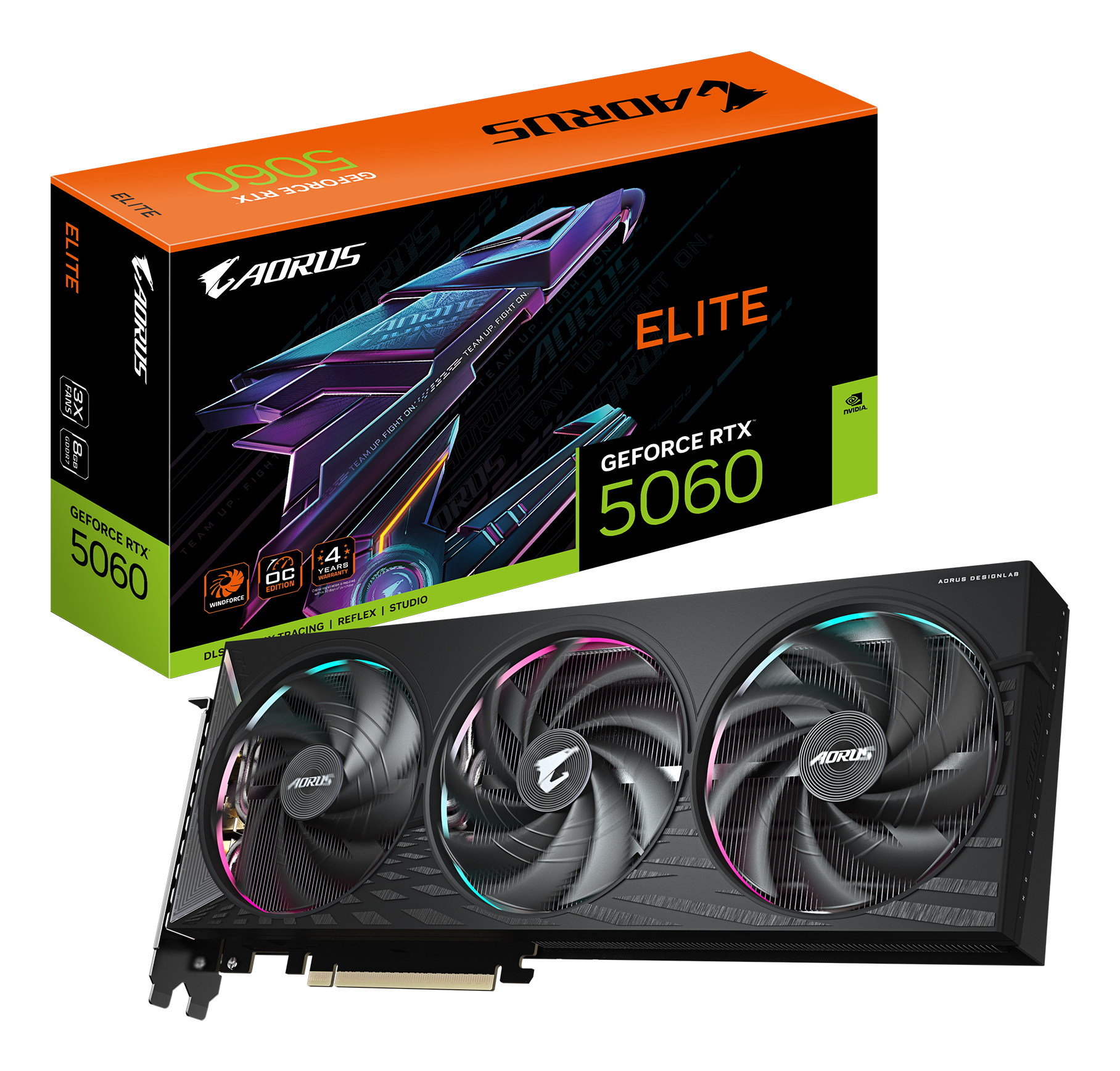 GIGABYTE AORUS GeForce RTX 5060 ELITE 8G NVIDIA 8 GB GDDR7