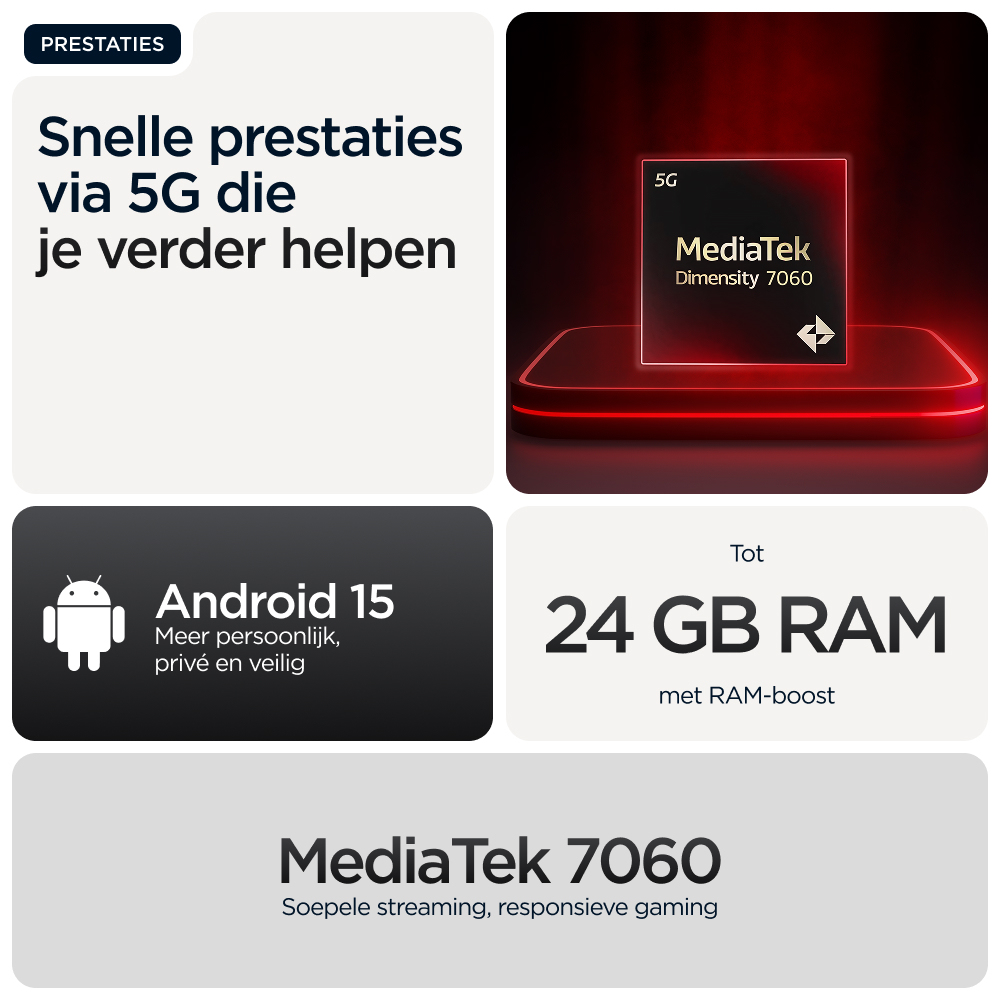 Motorola moto g56 5G 17,1 cm (6.72") Hybride Dual SIM Android 15 USB Type-C 8 GB 256 GB 5200 mAh Zwart - Afbeelding 17