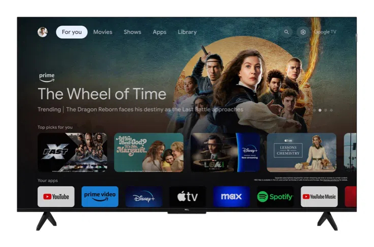 TCL T7B 55T7B tv 139,7 cm (55") 4K Ultra HD Smart TV Wifi Zwart, Titanium 600 cd/m² - Afbeelding 8