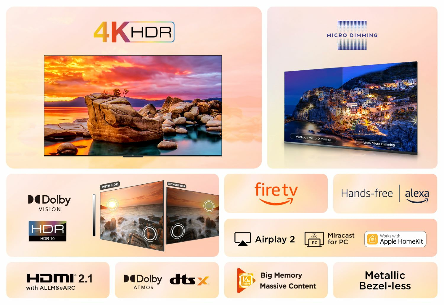 TCL 43PF650 tv 109,2 cm (43") 4K Ultra HD Smart TV Wifi Titanium - Afbeelding 5