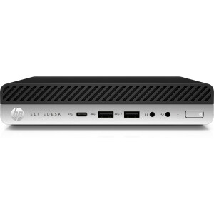 T1A HP EliteDesk 800 G4 Refurbished Intel® Core™ i5 i5-8500 16 GB DDR4-SDRAM 256 GB SSD Windows 11 Pro Mini PC Zwart, Zilver