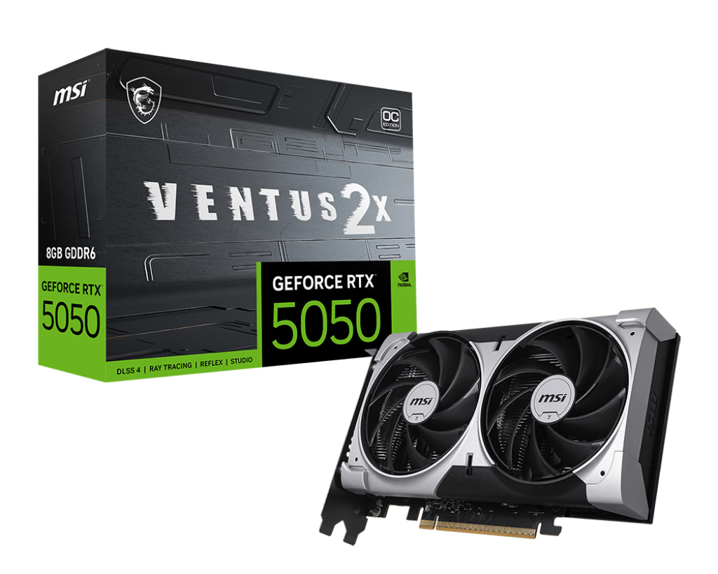 MSI GEFORCE RTX 5050 8G VENTUS 2X OC videokaart NVIDIA 8 GB GDDR6