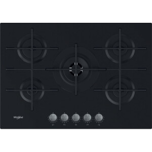 Whirlpool AKWL 728/NB Zwart Ingebouwd 75 cm Gaskookplaat 5 zone(s)