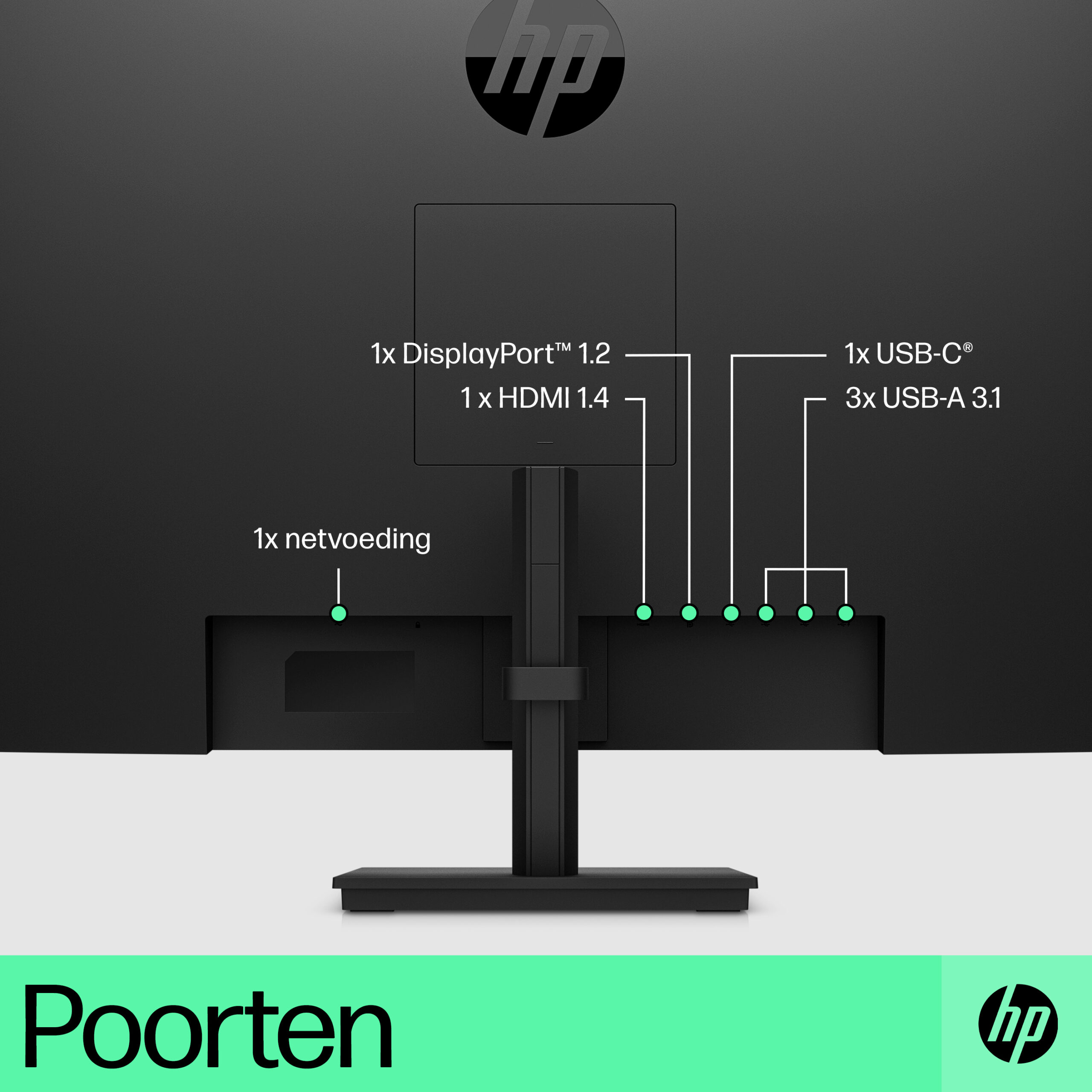 HP P32u G5 QHD USB C-monitor - Afbeelding 10