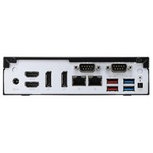 Shuttle Slim PC DH770 , S1700, 2x HDMI, 2x DP , 2x 2.5G LAN, 2x COM, 8x USB, 1x 2.5", 2x M.2, 24/7 permanent gebruik, incl. VESA