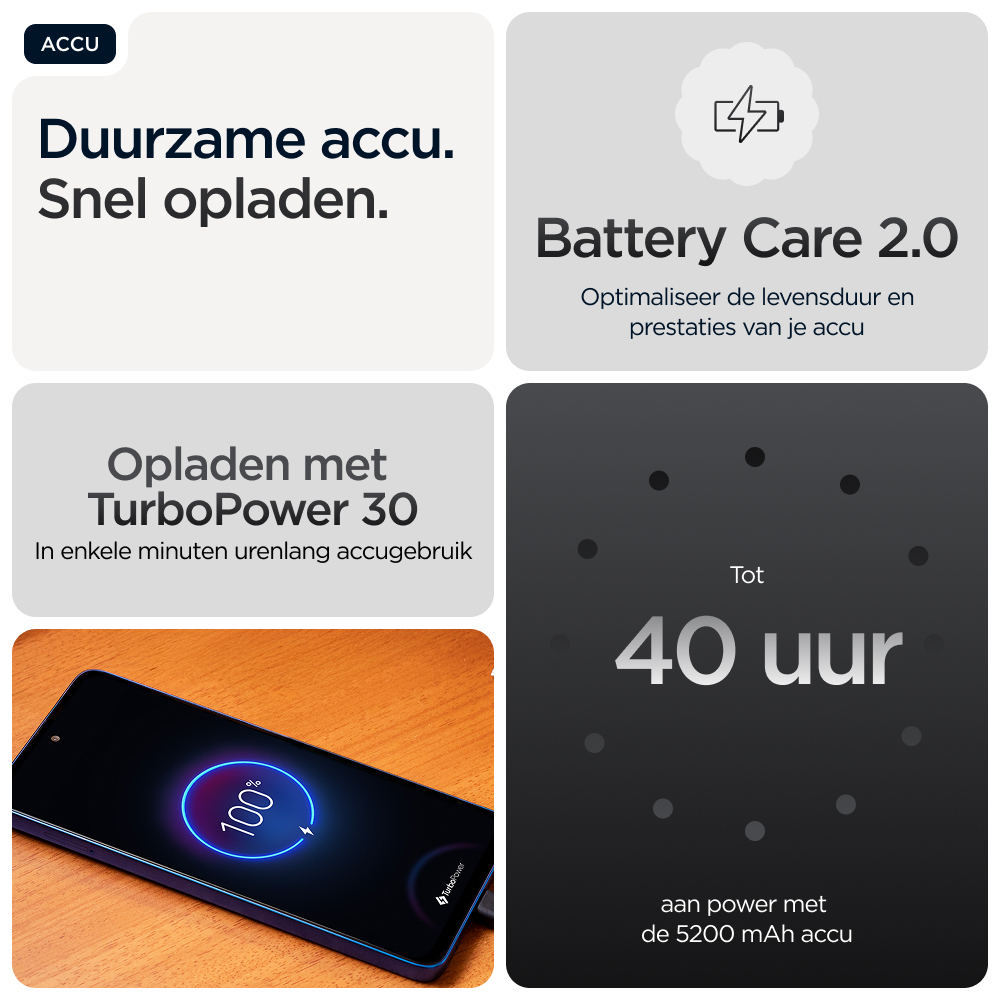 Motorola moto g56 5G 17,1 cm (6.72") Hybride Dual SIM Android 15 USB Type-C 8 GB 256 GB 5200 mAh Zwart - Afbeelding 16