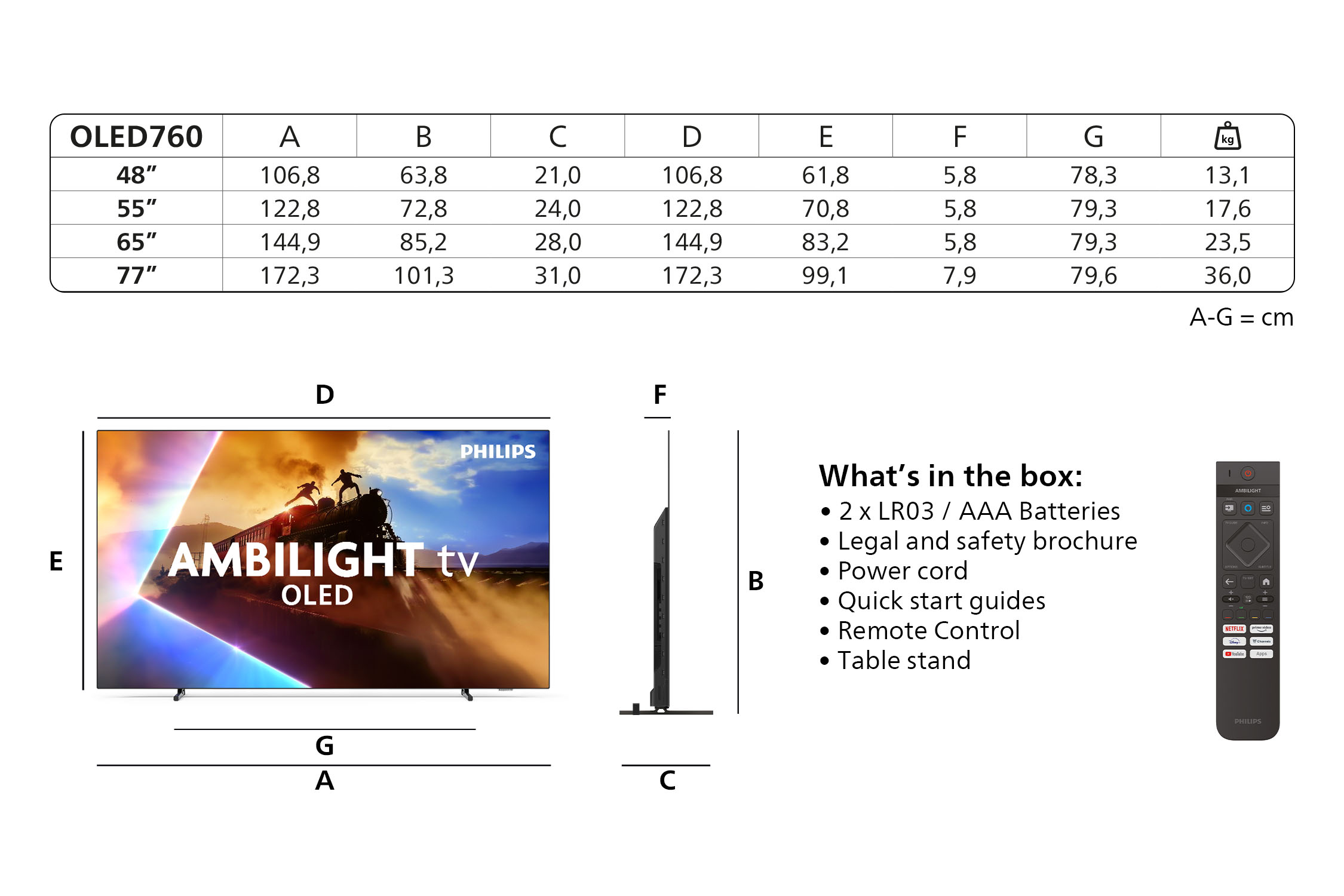 Philips 65OLED760 4K TV Ambilight 65” (2025) - Afbeelding 3