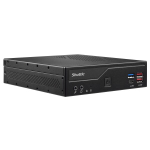 Shuttle Slim PC DH670V2 , S1700, 2x HDMI, 2x DP , 2x 2.5G LAN, 2x COM, 8x USB, 1x 2.5", 2x M.2, 24/7 permanent gebruik, incl. VESA