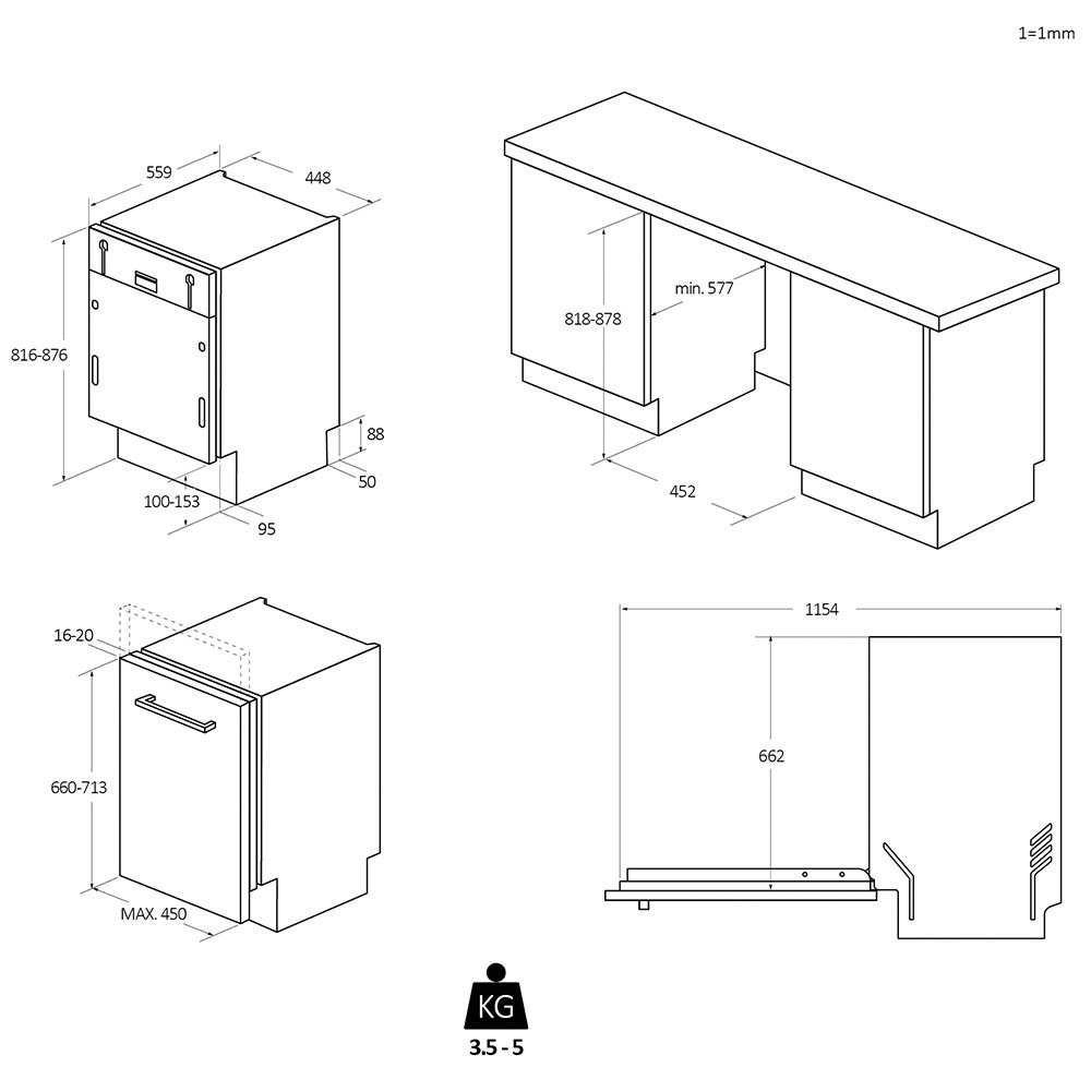 Candy Brava CDIH 2D949 Volledig ingebouwd 9 couverts E - Afbeelding 7