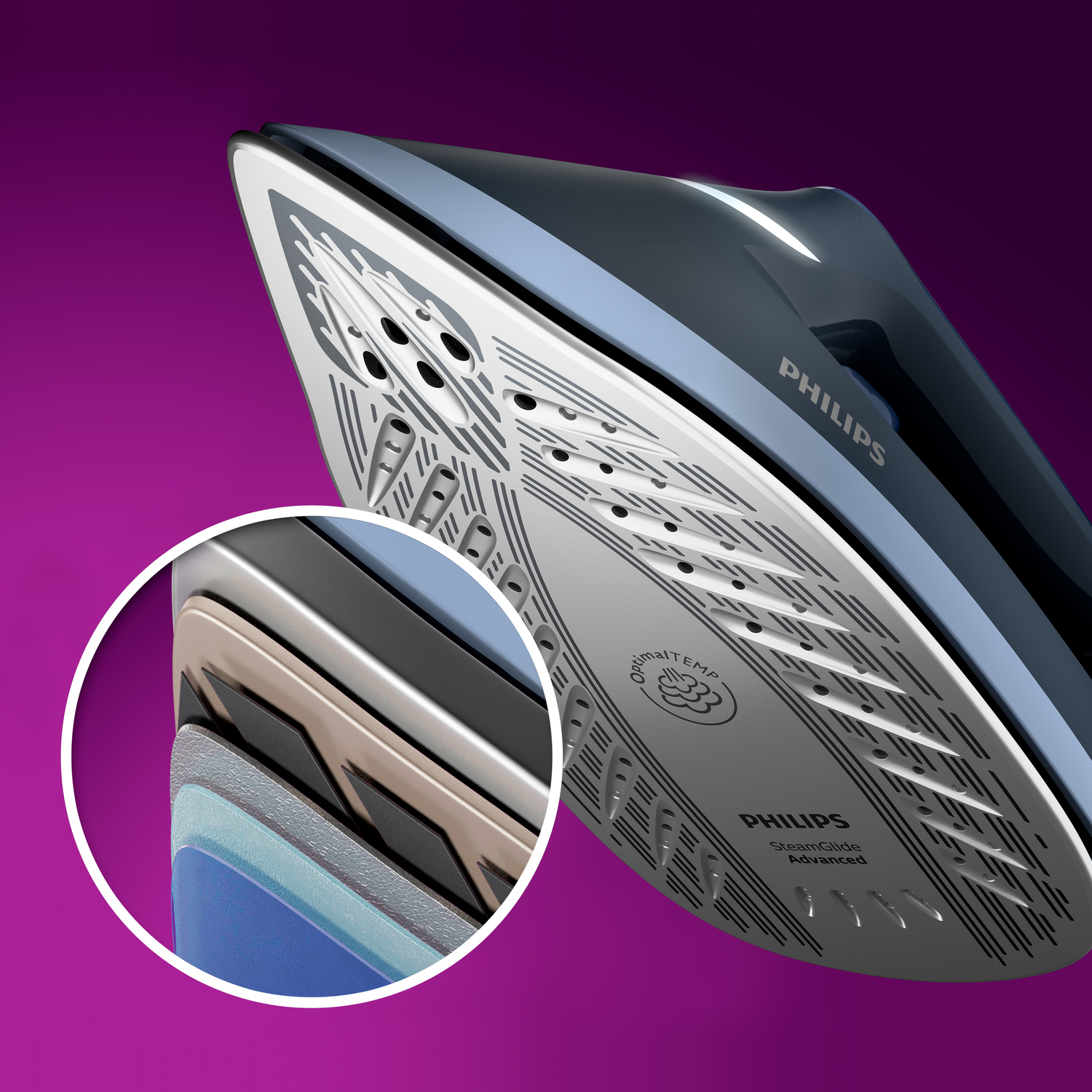 Philips 6000 series PSG6042/20 stoomstrijkijzer station 2400 W 1,8 l SteamGlide Advanced Blauw - Afbeelding 10