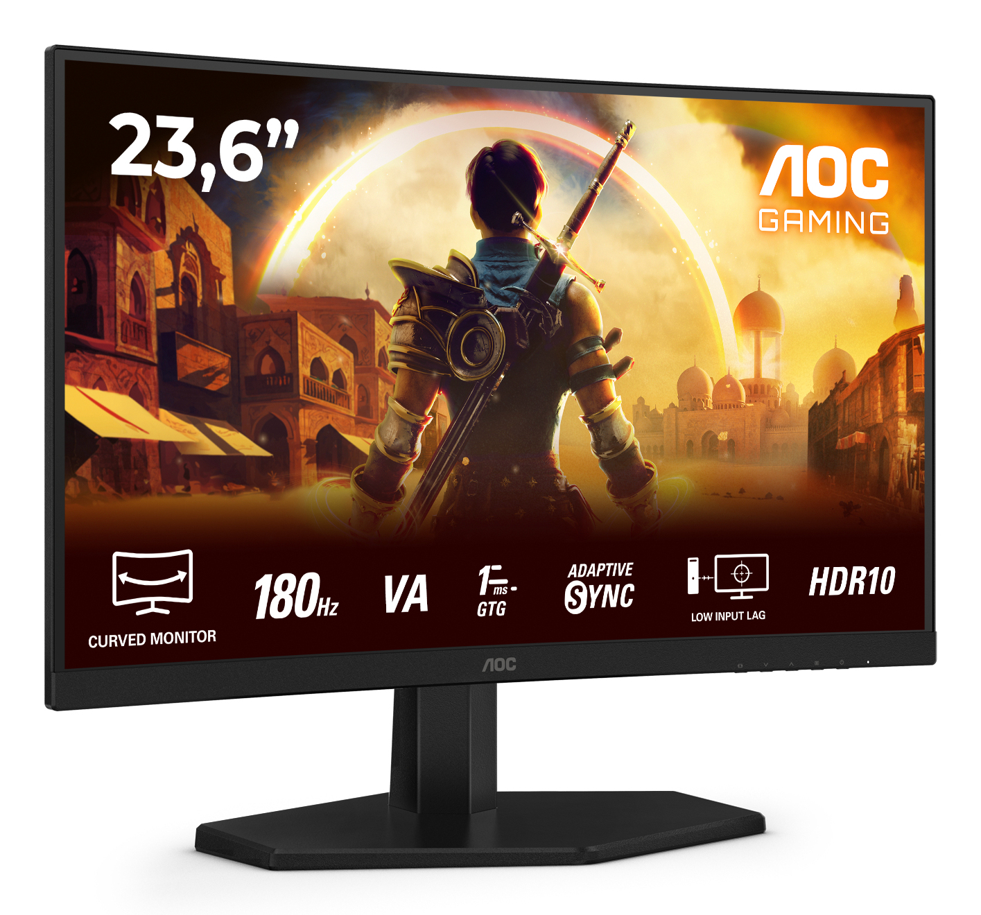AOC G4 C24G42E computer monitor 59,9 cm (23.6") 1920 x 1080 Pixels Full HD LED Zwart, Rood - Afbeelding 2