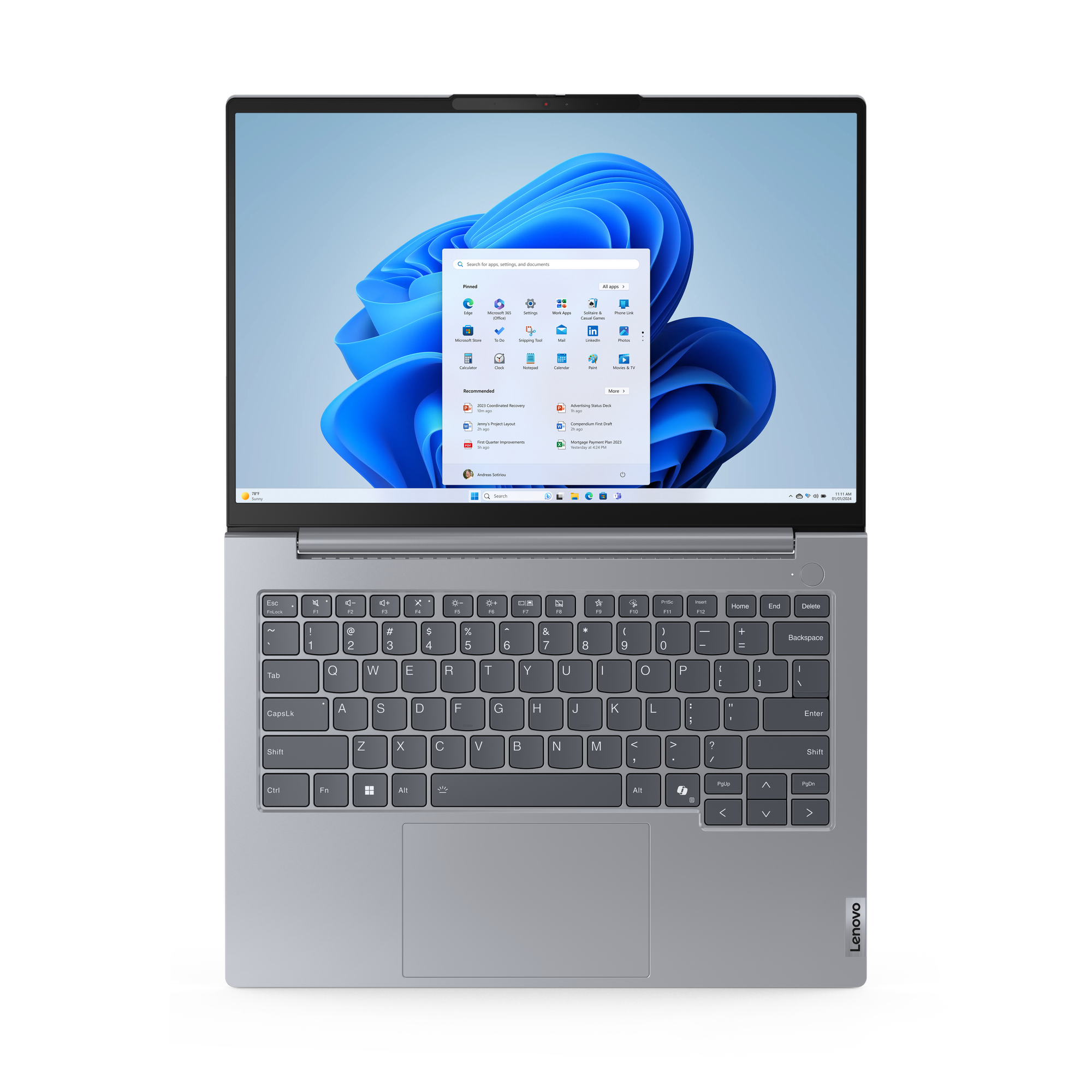 ThinkBook 14 G7 IML - 14 inch - Intel Core Ultra 5 125U - 16GB RAM - 512GB SSD - Windows 11 Pro - QWERTZ DE - Afbeelding 14