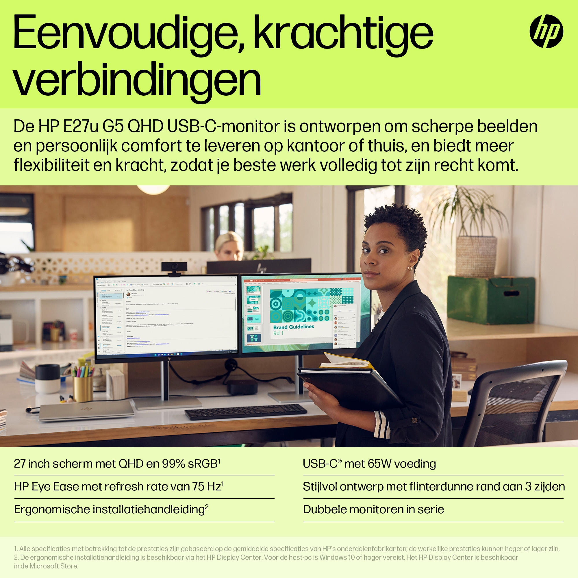 HP E27u G5 QHD USB C-monitor - Afbeelding 30
