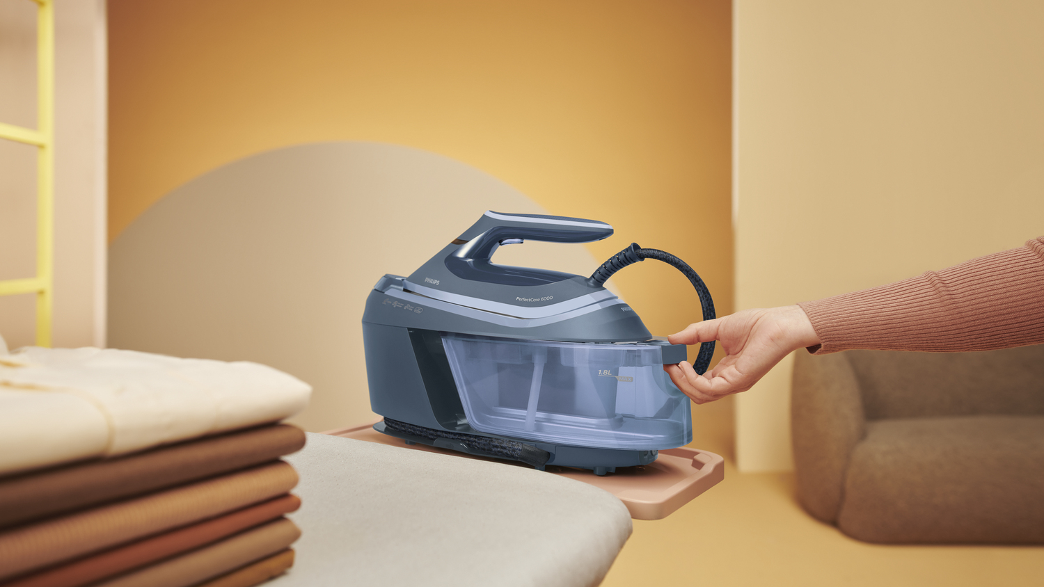 Philips 6000 series PSG6042/20 stoomstrijkijzer station 2400 W 1,8 l SteamGlide Advanced Blauw - Afbeelding 22