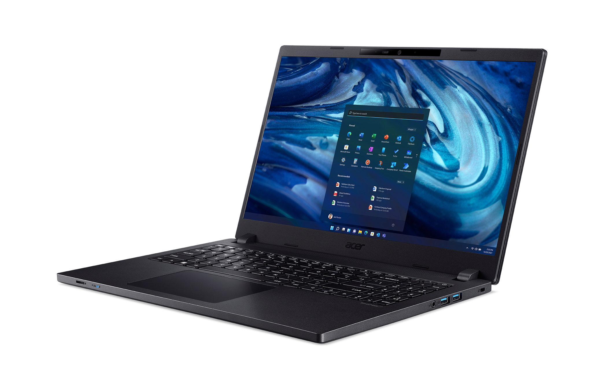 TravelMate P2 TMP215-54-52XU - 15.6 inch - Intel Core i5-1235U - 8GB RAM - 512GB SSD - Windows 11 Pro - Shale Black - Afbeelding 3