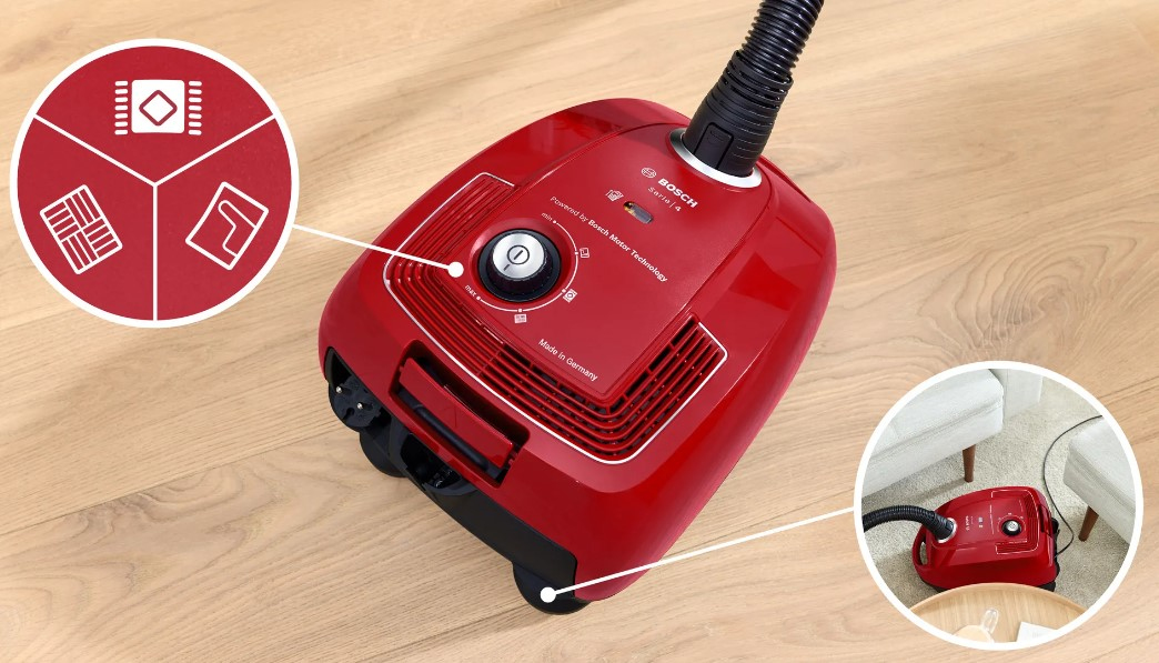 Bosch Serie 4 BGD38RD1H stofzuiger 4 l Trommelstofzuiger Droog 600 W Stofzak - Afbeelding 5