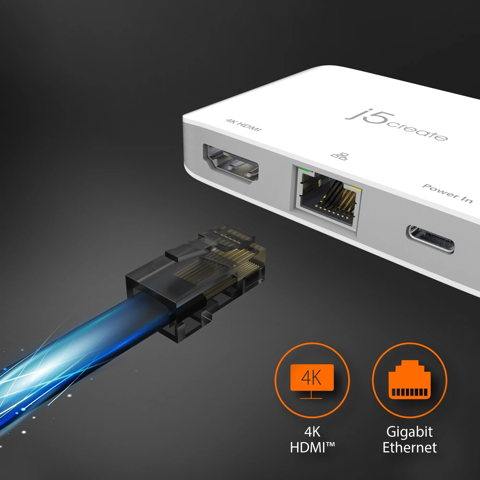 j5create JCA351-N USB-C® naar 4K HDMI™-ethernetadapter - Afbeelding 9