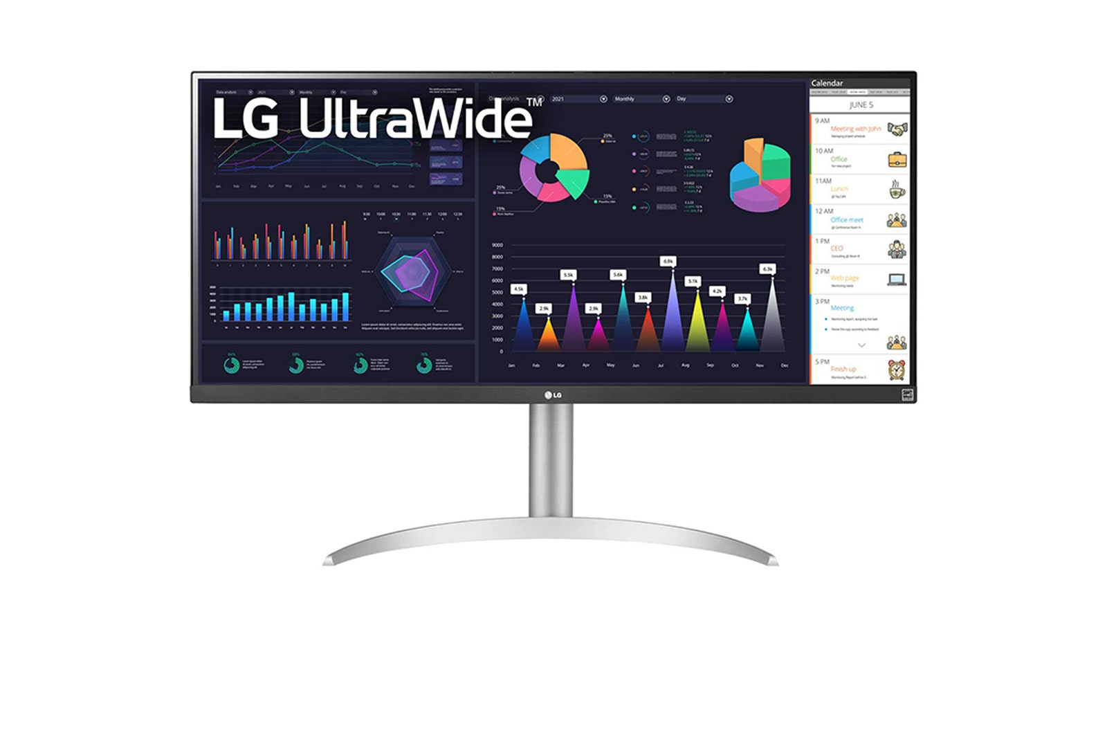 LG 34WQ650-W computer monitor 86,4 cm (34") 2560 x 1080 Pixels WFHD LCD Zilver, Wit