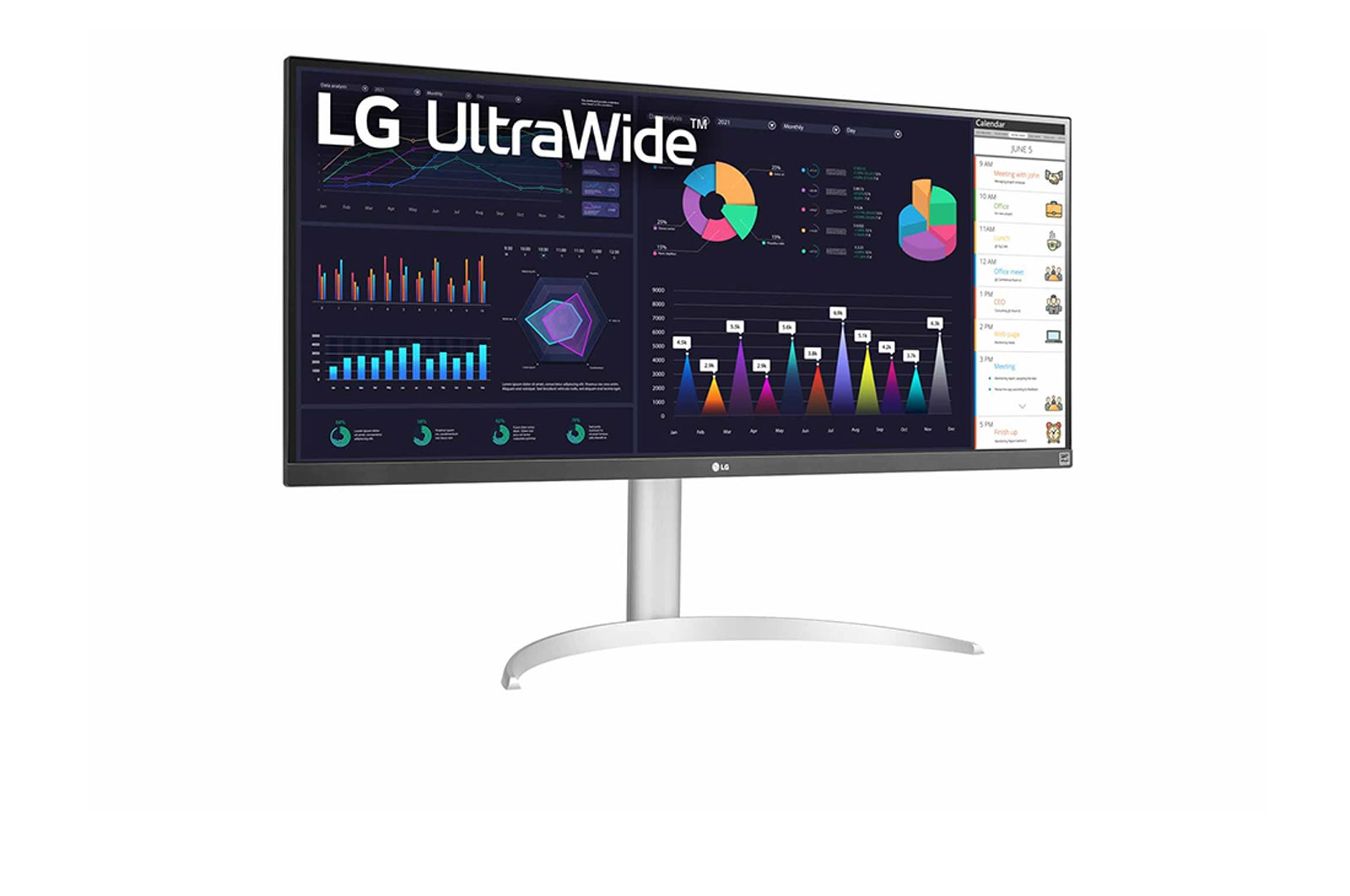 LG 34WQ650-W computer monitor 86,4 cm (34") 2560 x 1080 Pixels WFHD LCD Zilver, Wit - Afbeelding 3