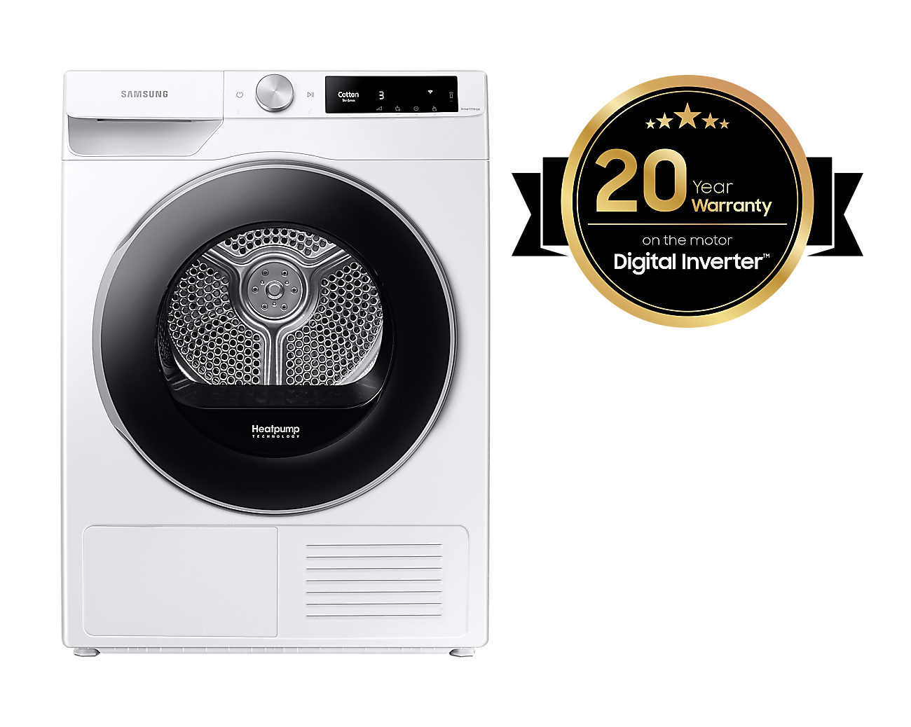 Samsung DV90T6240LE/S7 wasdroger Vrijstaand Voorbelading 9 kg A+++ Wit - Afbeelding 2