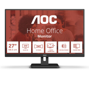 AOC E3 Q27E3UAM computer monitor 68,6 cm (27") 2560 x 1440 Pixels Quad HD Zwart