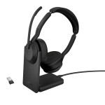 Jabra 25599-999-989 hoofdtelefoon/headset Bedraad en draadloos Hoofdband Kantoor/callcenter Bluetooth Oplaadhouder Zwart
