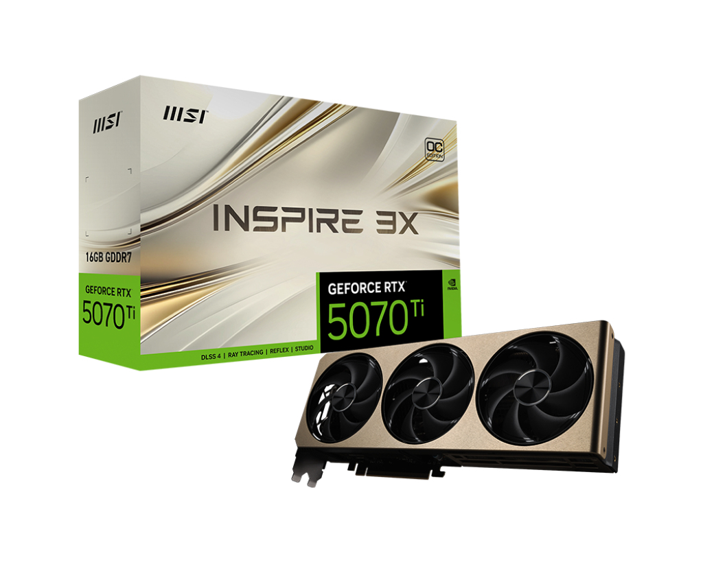 MSI GeForce RTX 5070 Ti 16G INSPIRE 3X OC PLUS NVIDIA 16 GB GDDR7