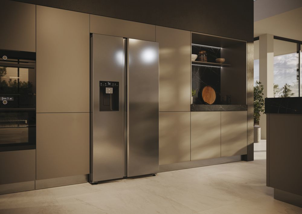 Haier SBS 90 Serie 5 HSW59F18EIMM amerikaanse koelkast Vrijstaand 601 l E Platina, Roestvrijstaal - Afbeelding 26