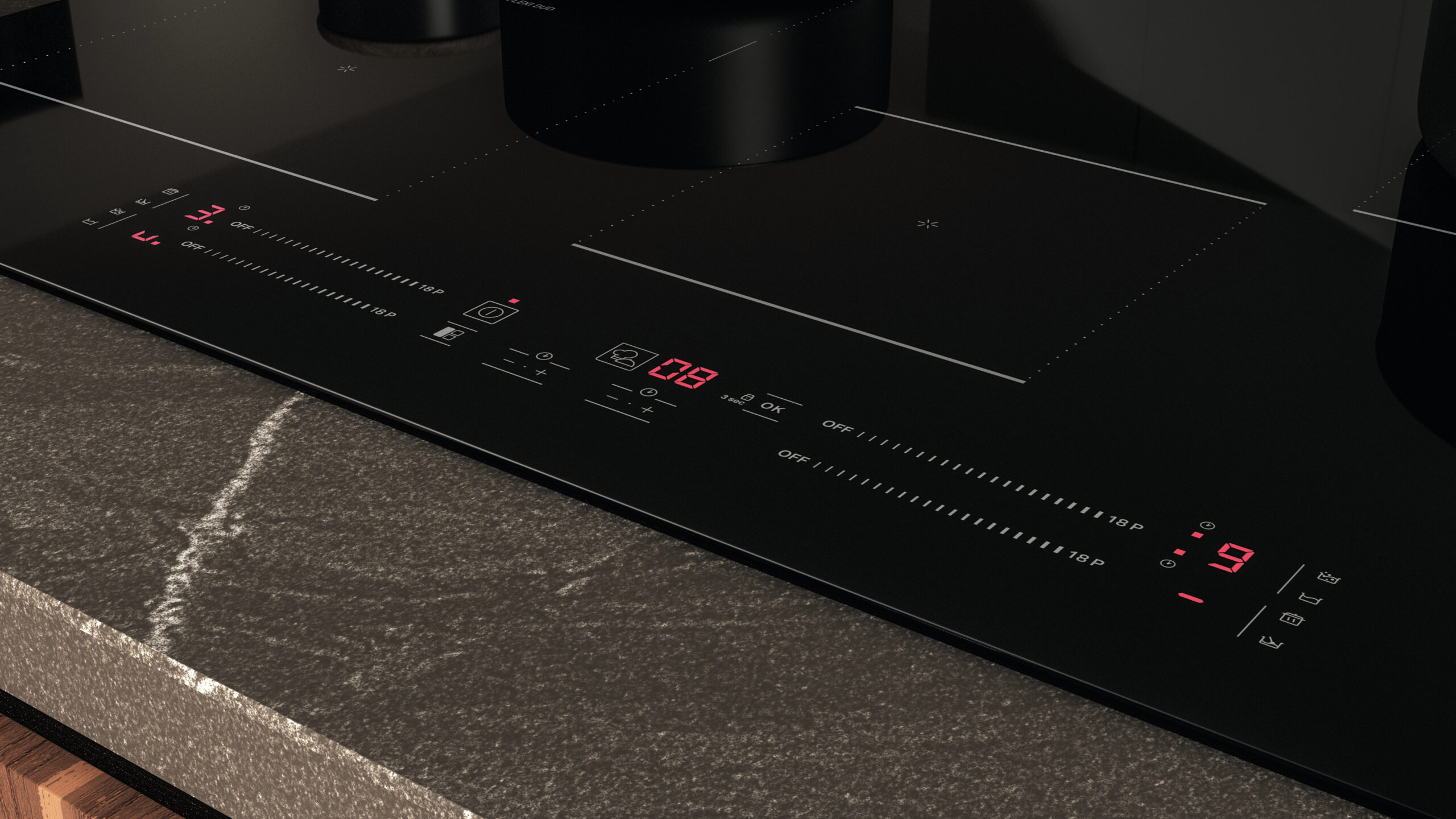 Hotpoint HS 1377C CPNE Zwart Ingebouwd 77 cm Inductiekookplaat zones 4 zone(s) - Afbeelding 9