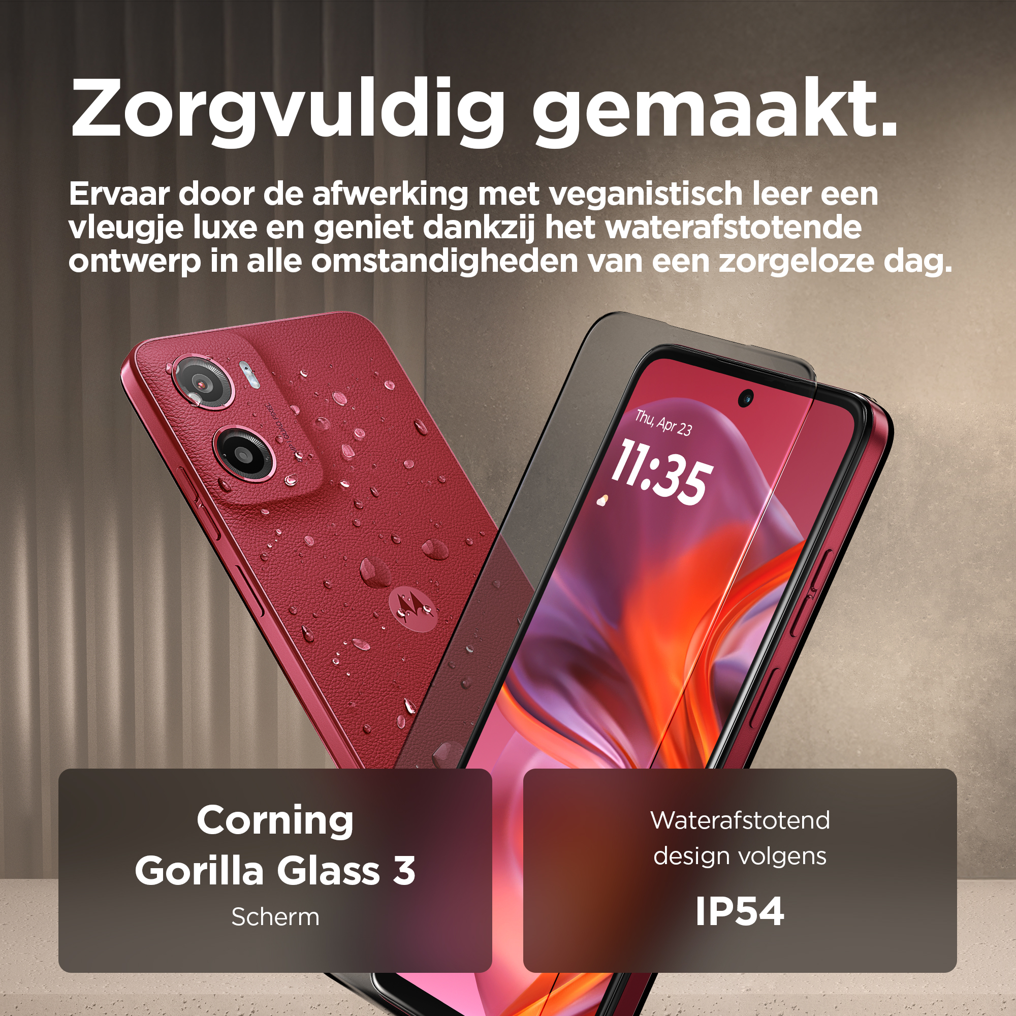 Motorola moto g05 16,9 cm (6.67") Dual SIM Android 15 4G USB Type-C 4 GB 64 GB 5200 mAh Rood - Afbeelding 9