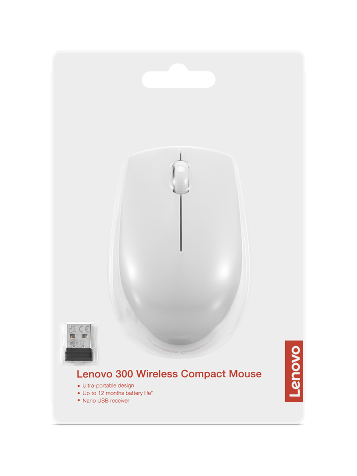 Lenovo 300 WIRELESS MOUSE?GREY muis Kantoor Ambidextrous RF Draadloos Optisch 1000 DPI - Afbeelding 5