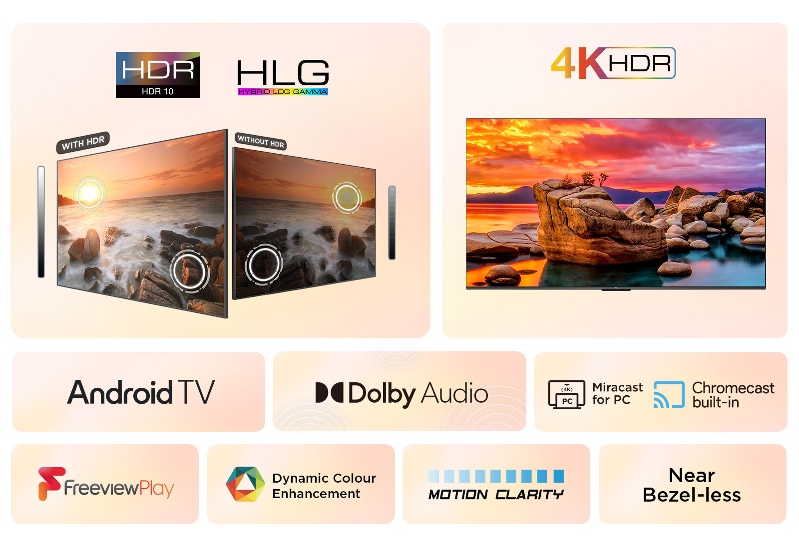 TCL 4K Smart Android LED XXL TV 75V6B 75″ (2024) - Afbeelding 7