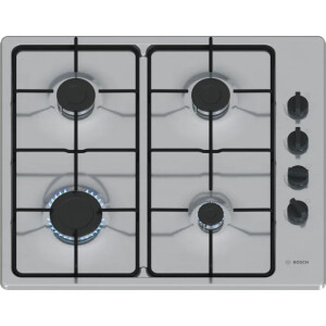 Bosch Serie 2 PBP6B5K80 kookplaat Roestvrijstaal Ingebouwd 60 cm Gaskookplaat 4 zone(s)