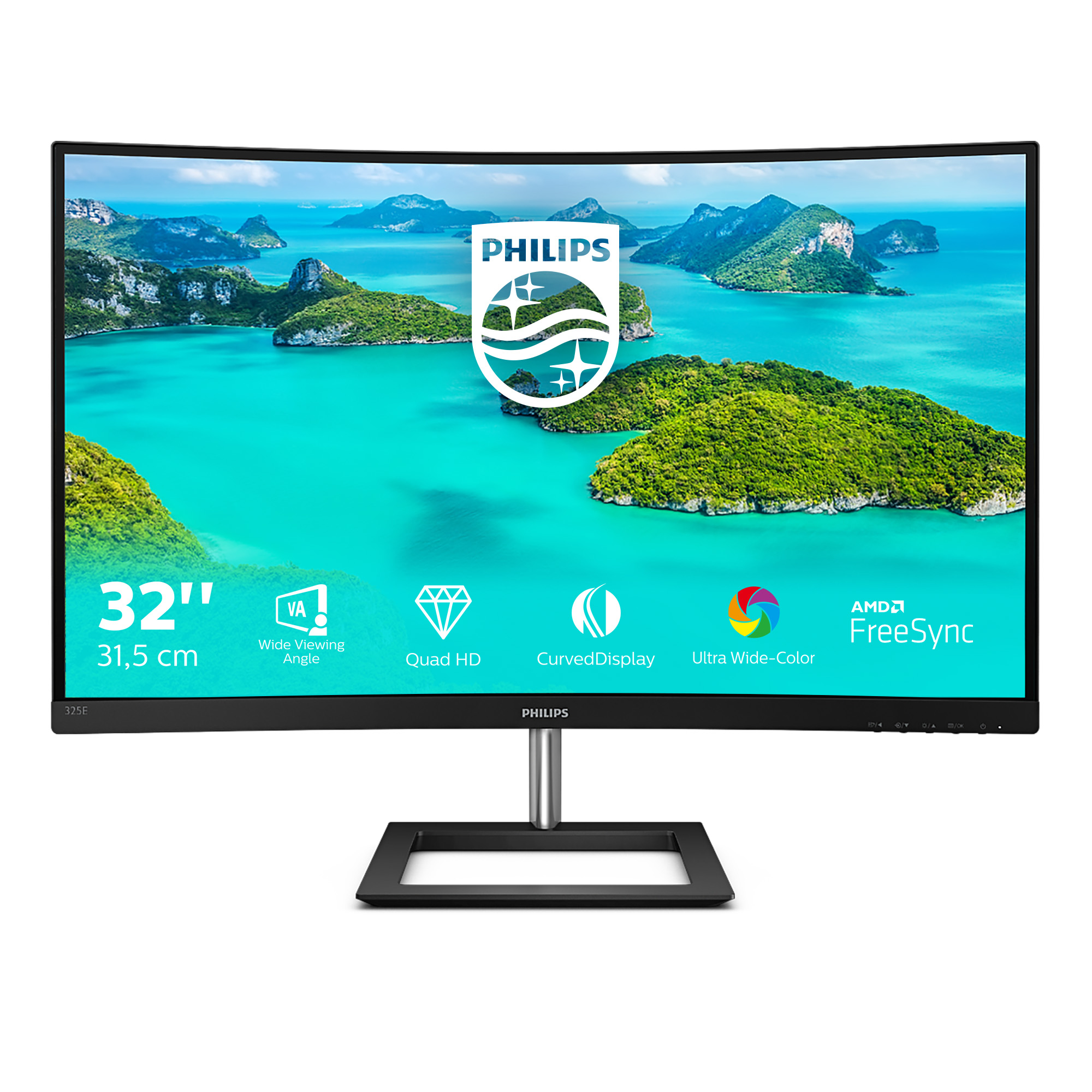 Philips E Line 325E1C/00 computer monitor 80 cm (31.5") 2560 x 1440 Pixels Quad HD LCD Zwart - Afbeelding 2