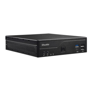 Shuttle Slim PC DH610S , S1700, 1x HDMI, 1x DP , 1x 2.5" , 2x M.2, 1x LAN (Intel 1G), 24/7 permanent gebruik, incl. VESA