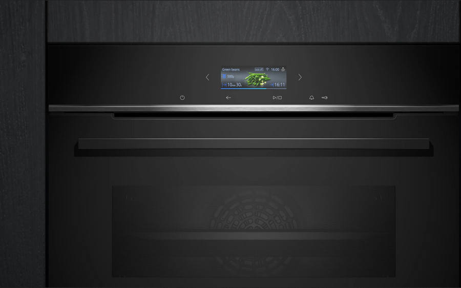 Siemens iQ700 HB734G1B1 oven 71 l 3600 W Zwart - Afbeelding 2