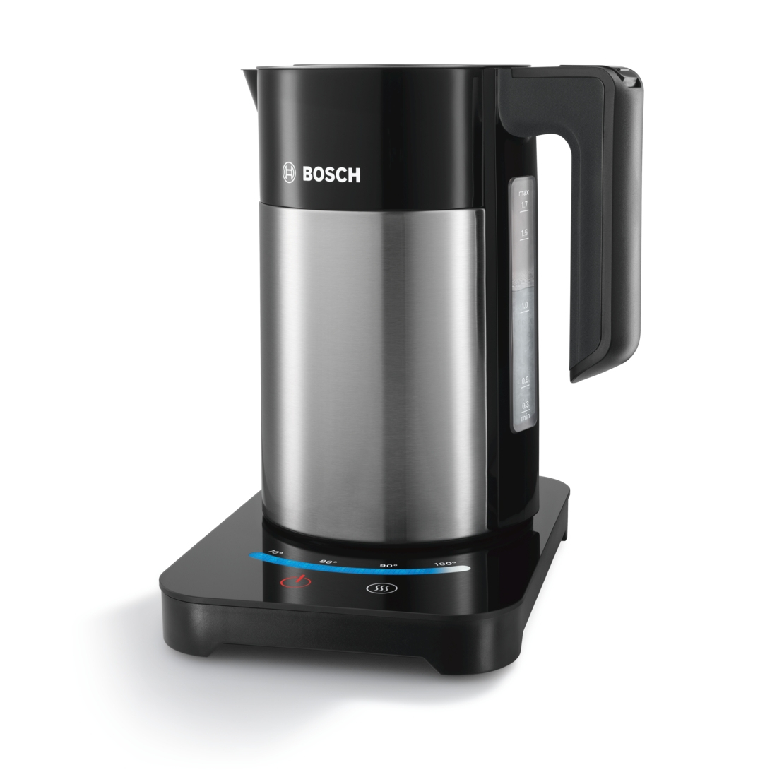 Bosch TWK7203 waterkoker 1,7 l 1850 W Zwart, Roestvrijstaal - Afbeelding 2