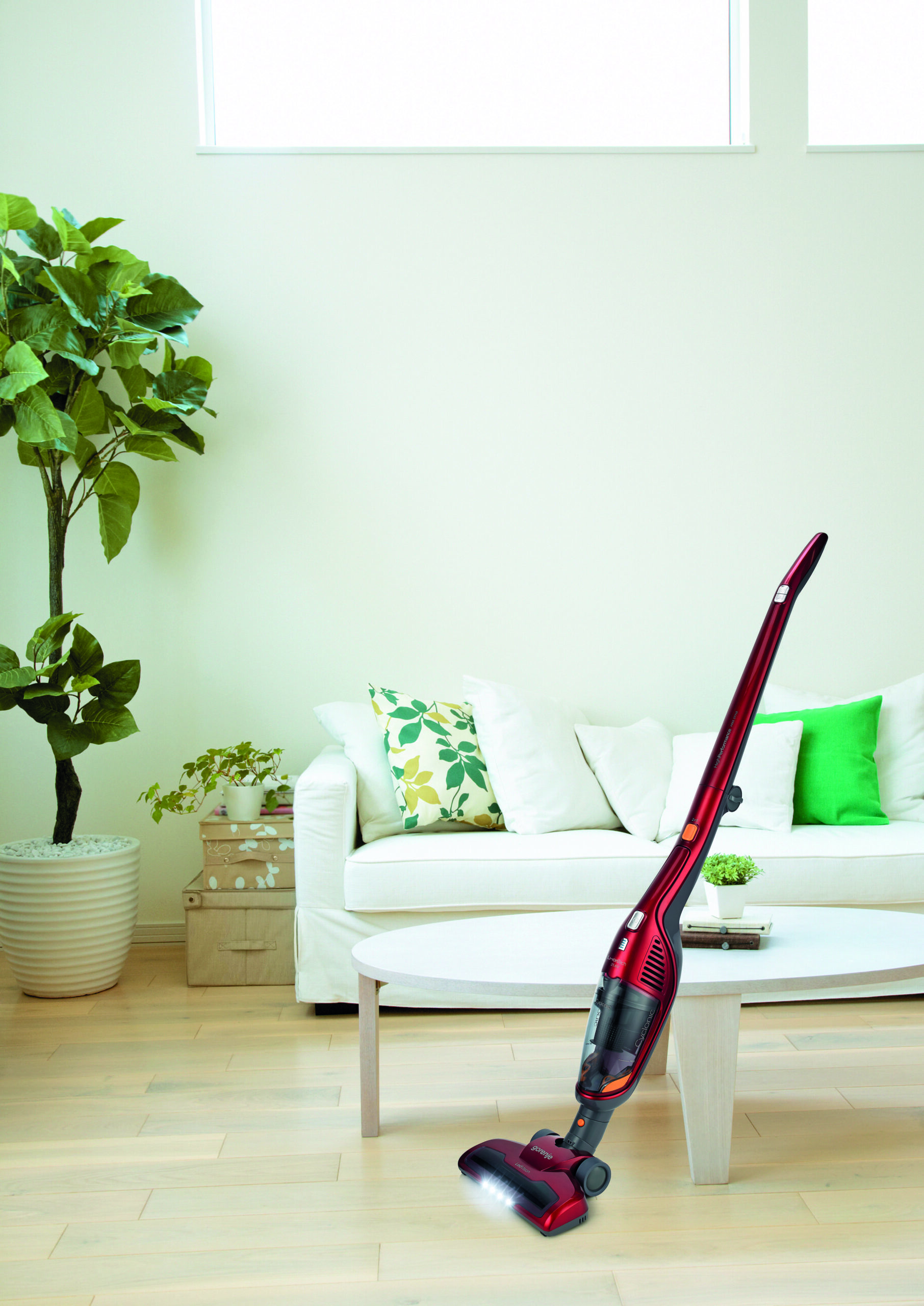 Gorenje SVC216FR steelstofzuiger & elektrische bezem 2-in-1-steelstofzuiger Batterij/Accu Droog HEPA Zakloos 0,6 l Rood - Afbeelding 7