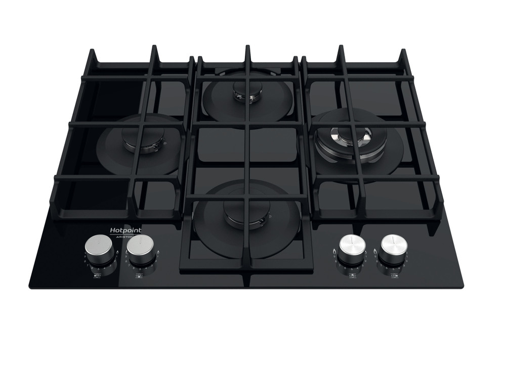Hotpoint HAGS 62F/BK Zwart Ingebouwd 59 cm Gaskookplaat 4 zone(s) - Afbeelding 2
