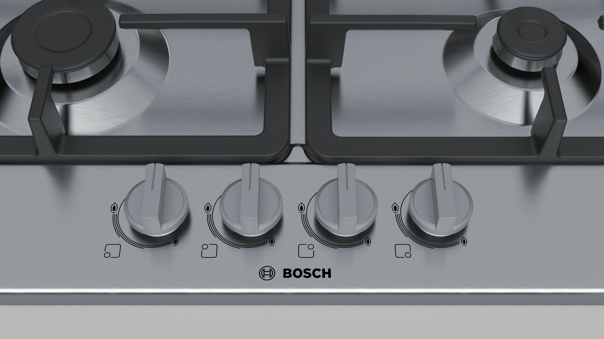 Bosch Serie 4 PGH6B5B90 kookplaat Roestvrijstaal Ingebouwd 60 cm Gaskookplaat 4 zone(s) - Afbeelding 3