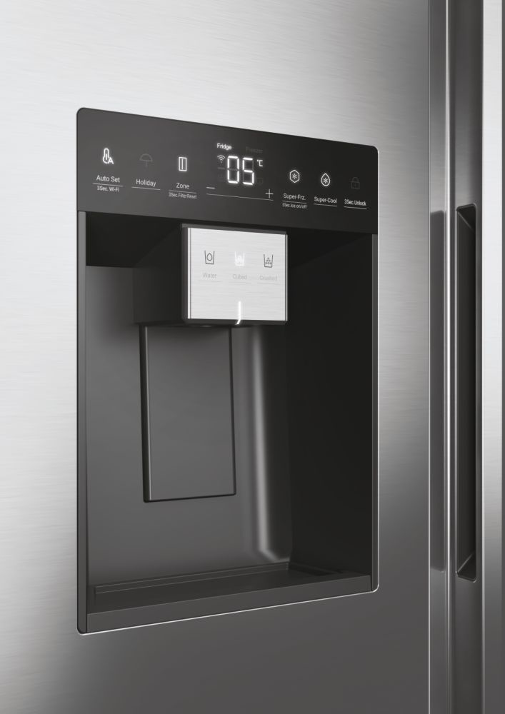 Haier SBS 90 Serie 5 HSW59F18EIMM amerikaanse koelkast Vrijstaand 601 l E Platina, Roestvrijstaal - Afbeelding 20