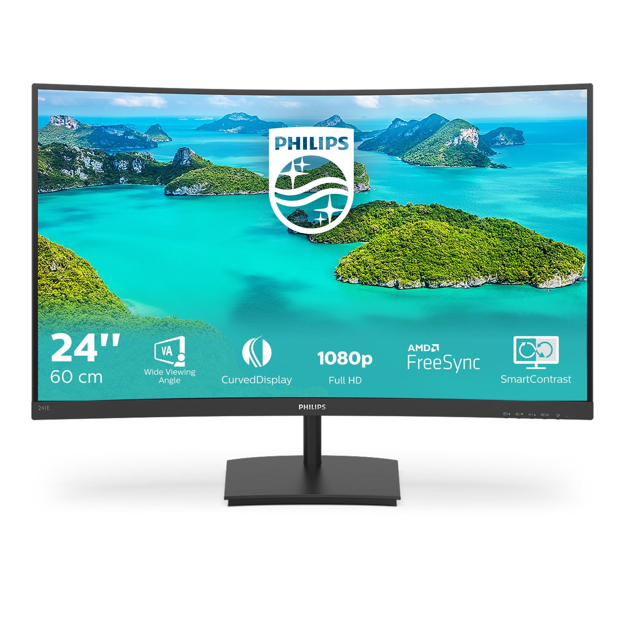 Philips E Line 241E1SCA/00 computer monitor 59,9 cm (23.6") 1920 x 1080 Pixels Full HD LCD Zwart - Afbeelding 2