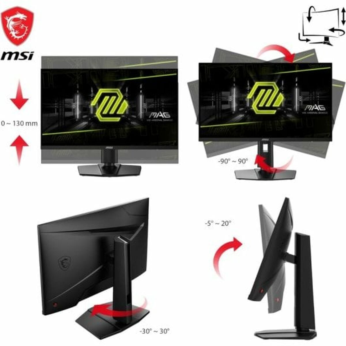 Gaming-Monitor MSI 9S6-3CC29H-253 27" 4K Ultra HD - Afbeelding 4