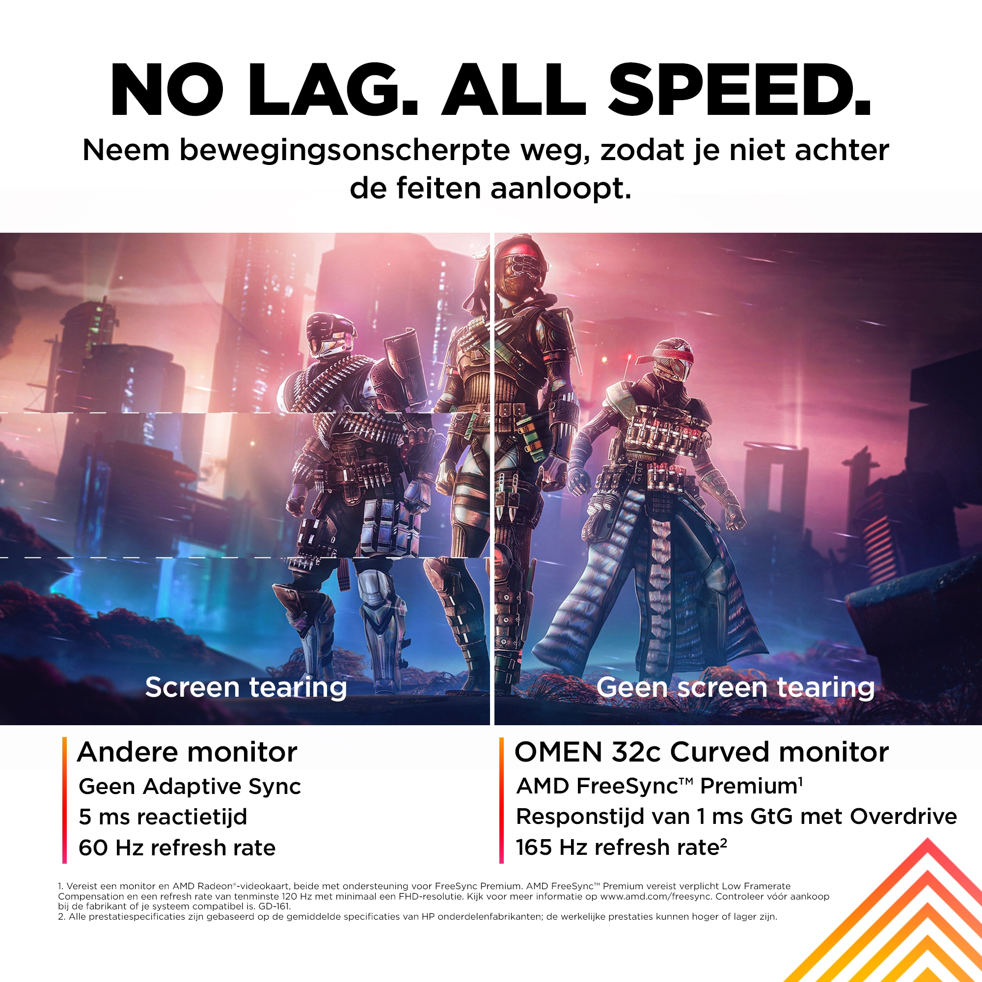 OMEN by HP 31,5 inch QHD 165 Hz Curved gaming monitor - OMEN 32c - Afbeelding 8