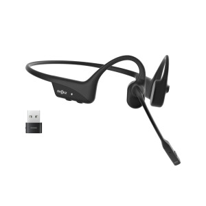 SHOKZ C110-AA-BK hoofdtelefoon/headset Draadloos oorhaak Kantoor/callcenter USB Type-A Bluetooth Zwart