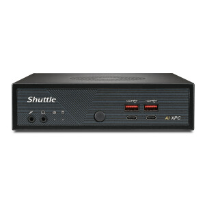 Shuttle Slim AI PC DN11H5 Intel Core Ultra 5 125H, Intel Arc graphics, 2xHDMI, 2x DP, 4x 2.5Gbit LAN, VESA, 24/7 permanent gebruik