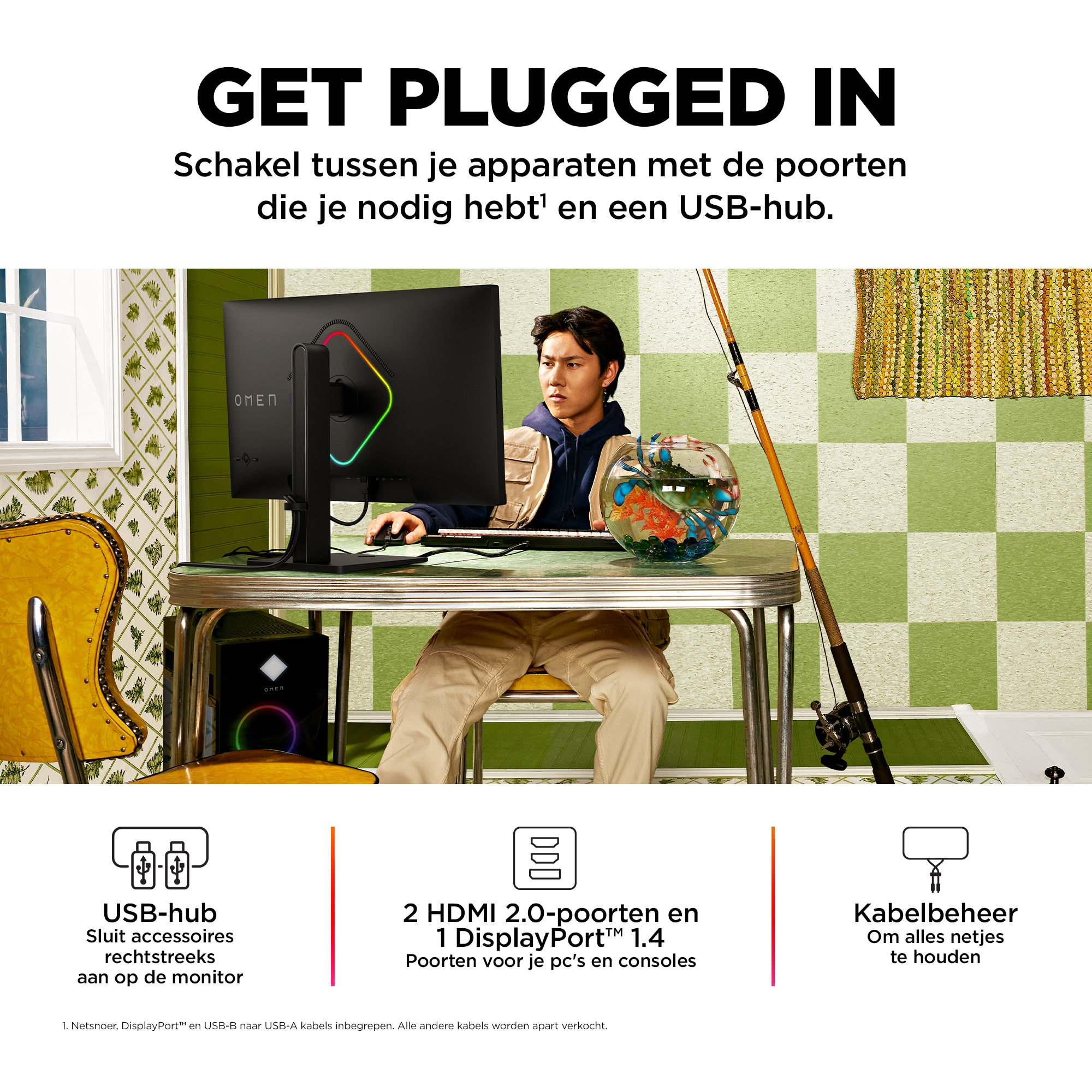 HP OMEN by HP OMEN by 27 inch QHD 240Hz Gaming Monitor - OMEN 27qs - Afbeelding 5