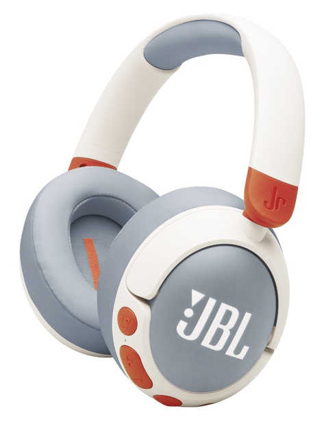 JBL Junior 470NC Headset Draadloos Hoofdband Oproepen/muziek USB Type-C Bluetooth Licht Grijs, Wit