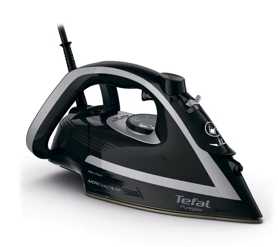 Tefal Puregliss FV8062E0 strijkijzer Droog- & stoomstrijkijzer Durilium AirGlide Autoclean soleplate 3000 W Zwart, Grijs