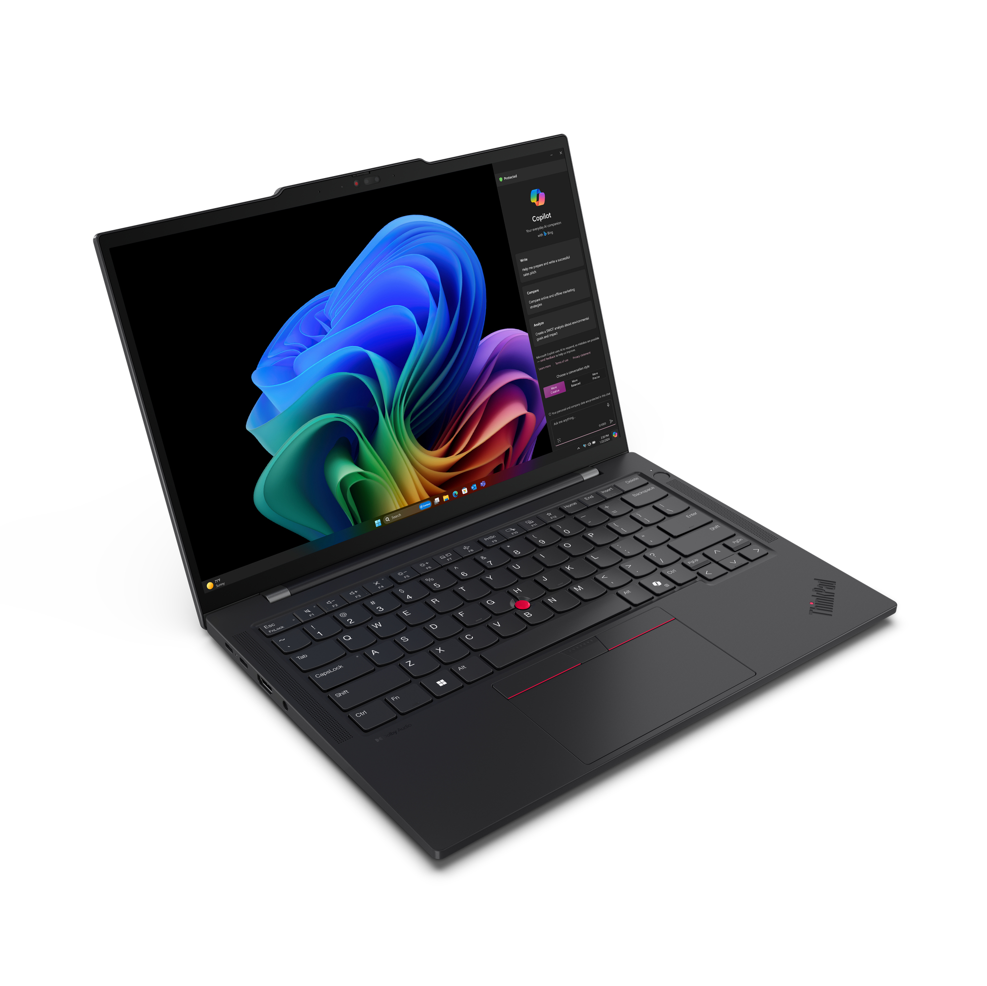 Lenovo ThinkPad T14s Gen 6 (Snapdragon) Copilot+ PC Qualcomm Snapdragon X1E-78-100 Laptop 35,6 cm (14") Touchscreen WUXGA 32 GB LPDDR5x-SDRAM 1 TB SSD Wi-Fi 7 (802.11be) Windows 11 Pro Amerikaans Engels Zwart - Afbeelding 10